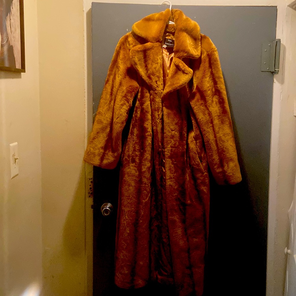 Fur trench coat